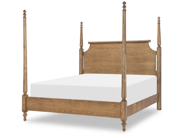 Complete High/low Poster Bed 6/6 King Beds Barnwood Oak
