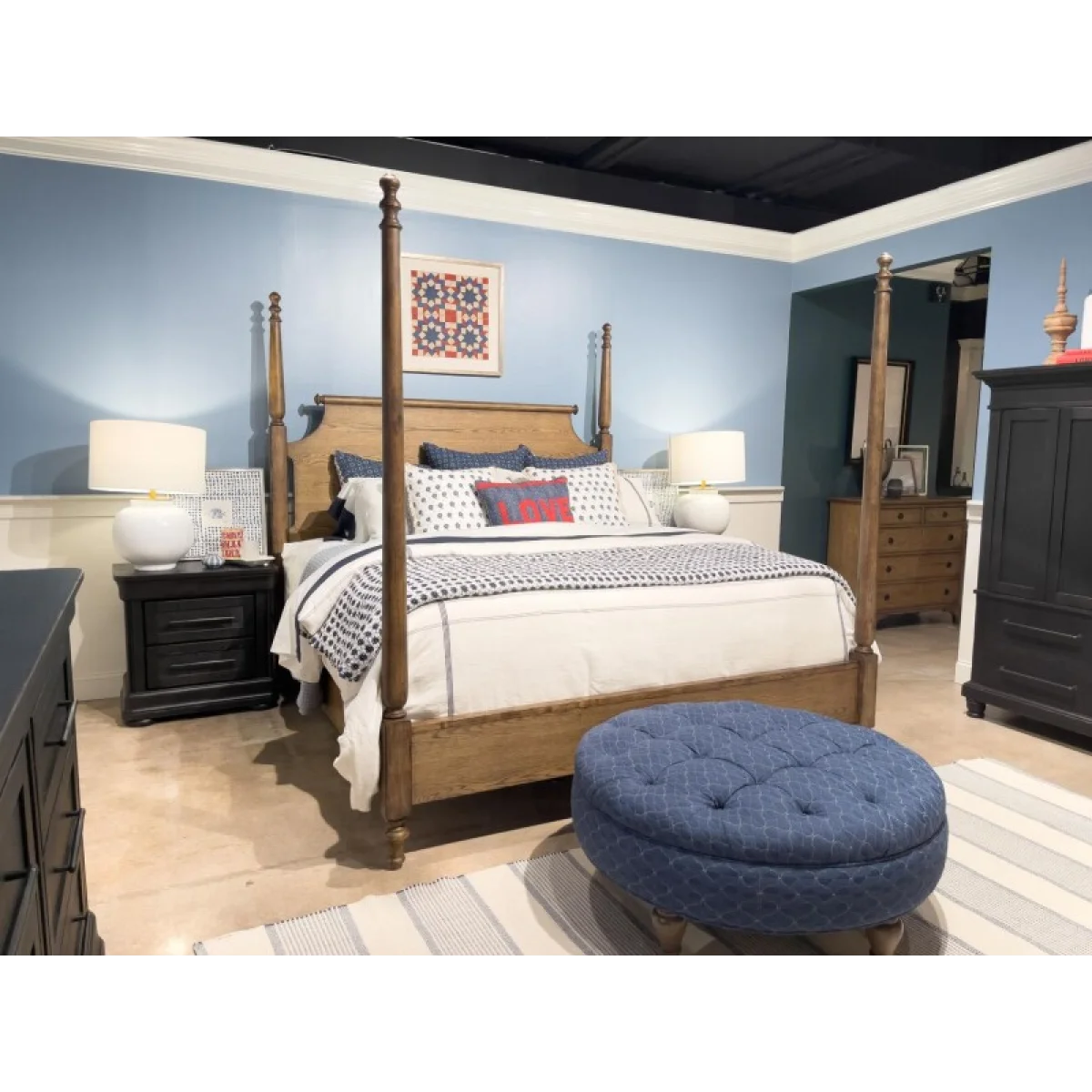 Complete High/low Poster Bed 6/6 King Beds Barnwood Oak 6