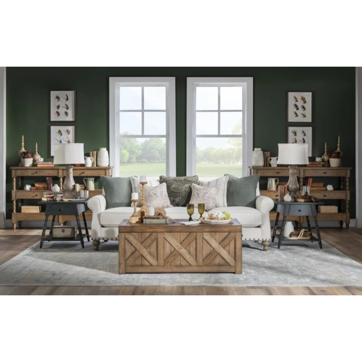 Turned Leg Console Storage Table 4 Drw Console Tables Barnwood Oak 8
