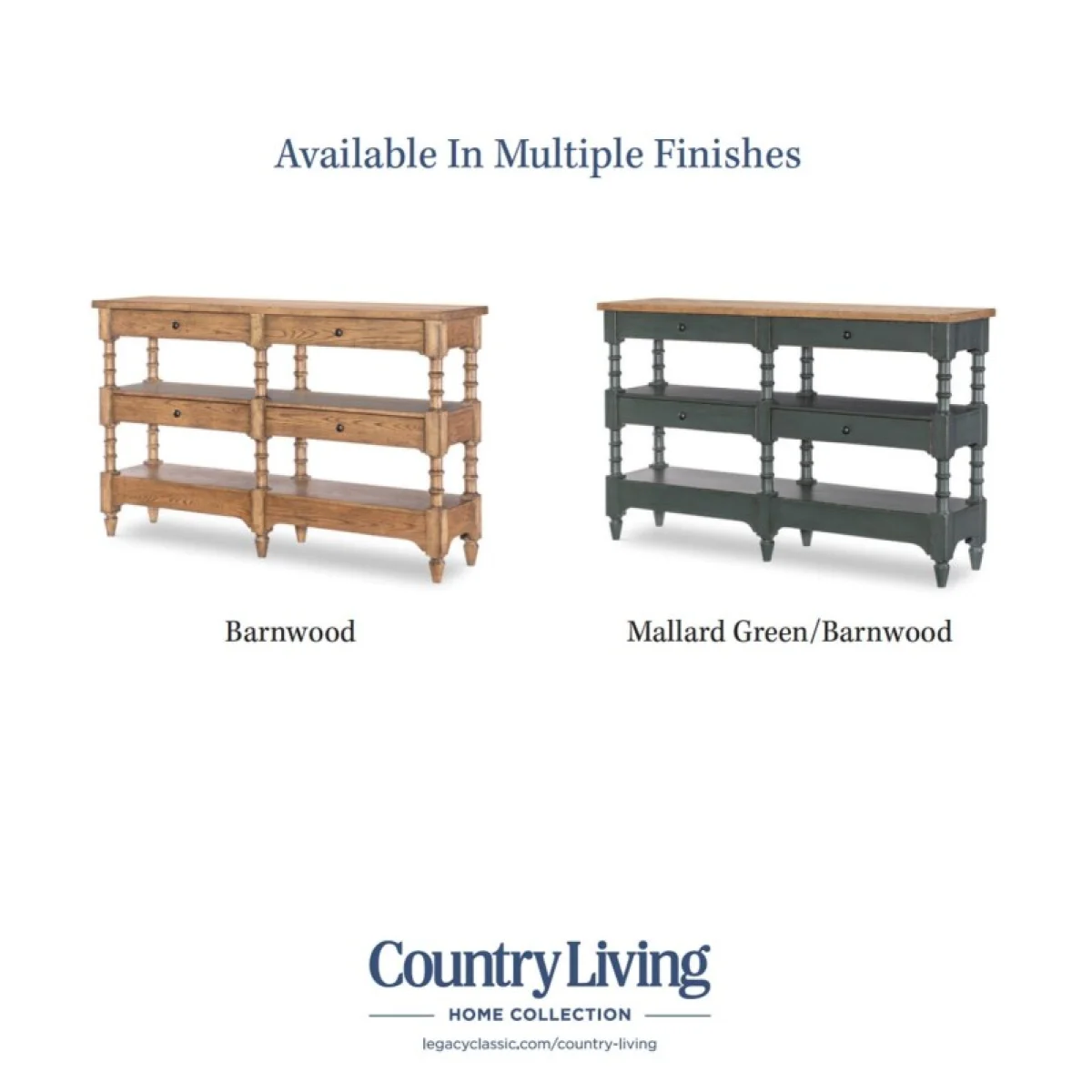 Turned Leg Console Storage Table 4 Drw Console Tables Barnwood Oak 10