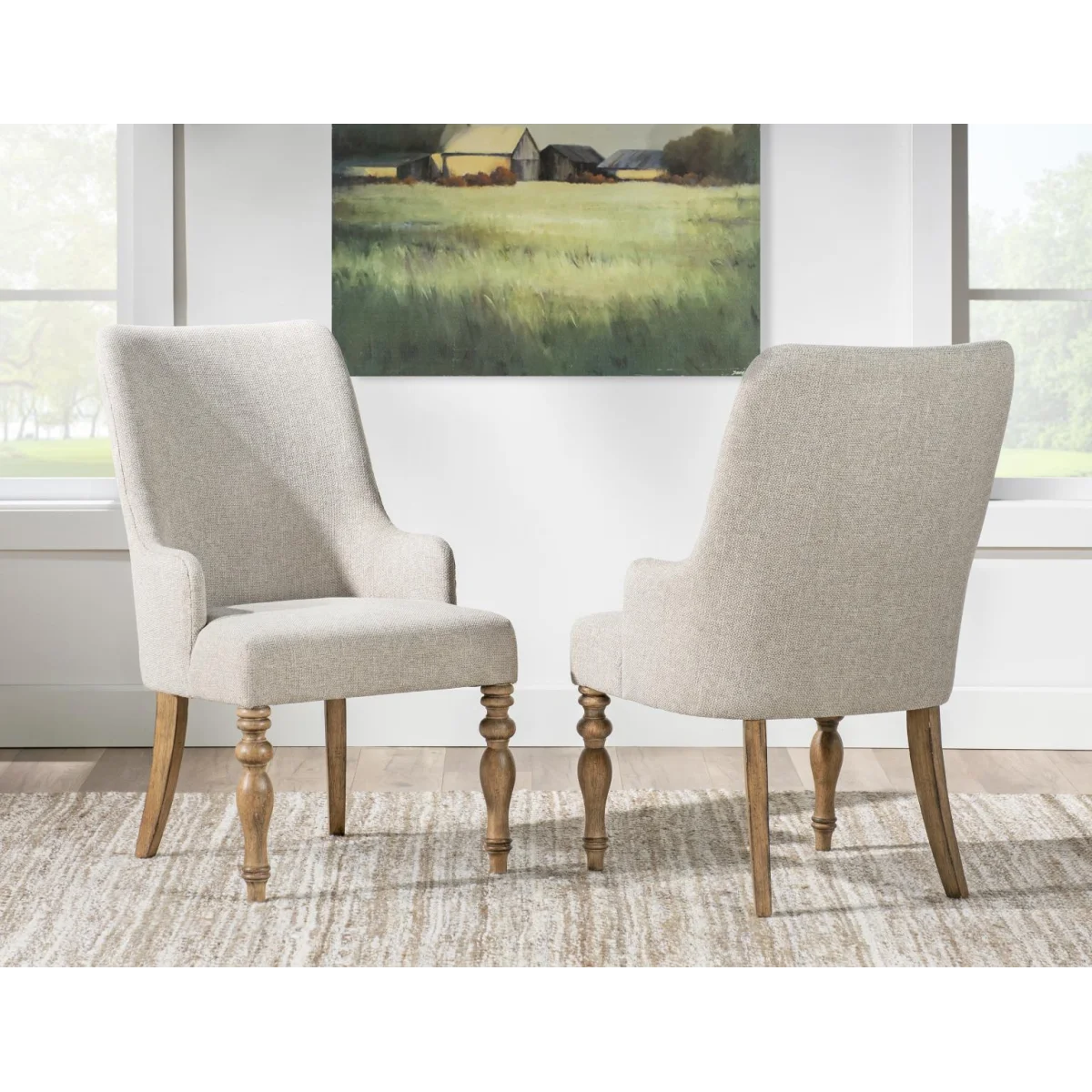 Upholstered Arm Chair Chairs & Benches Barnwood Oak 7
