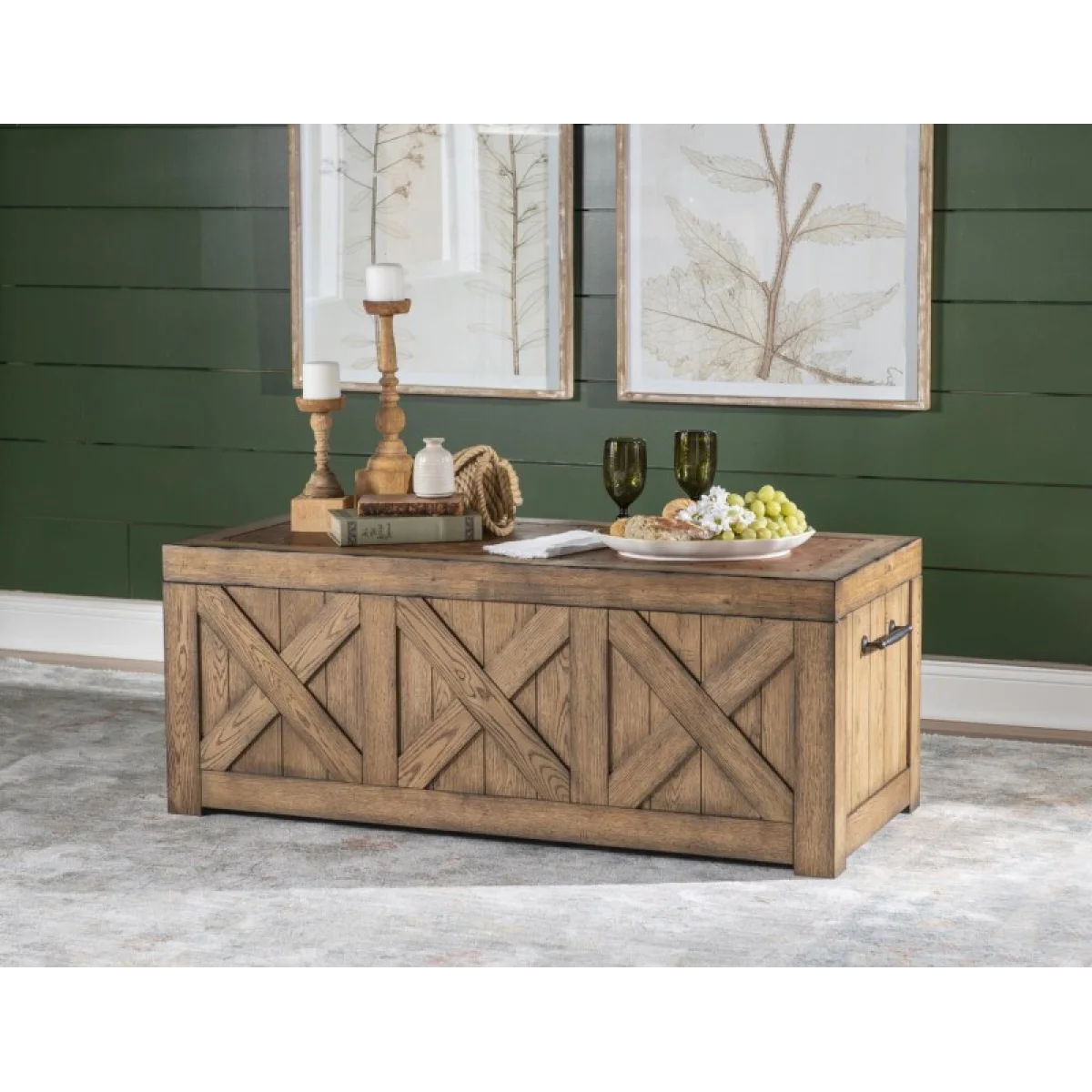 Captains Truck Cocktail Table Cocktail & Coffee Tables Barnwood Oak 10