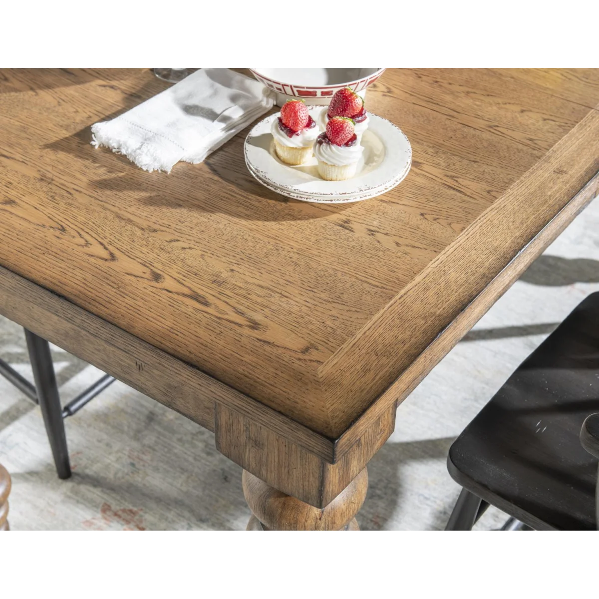 Chimney Leg Counter Height Table Dining Tables Barnwood Oak 14