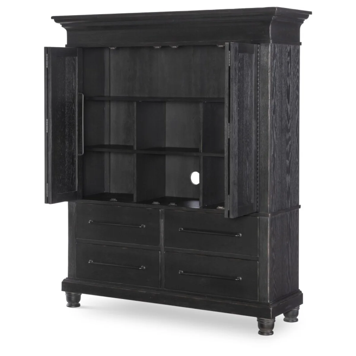 Armoire 4-drawers Dressers black 6
