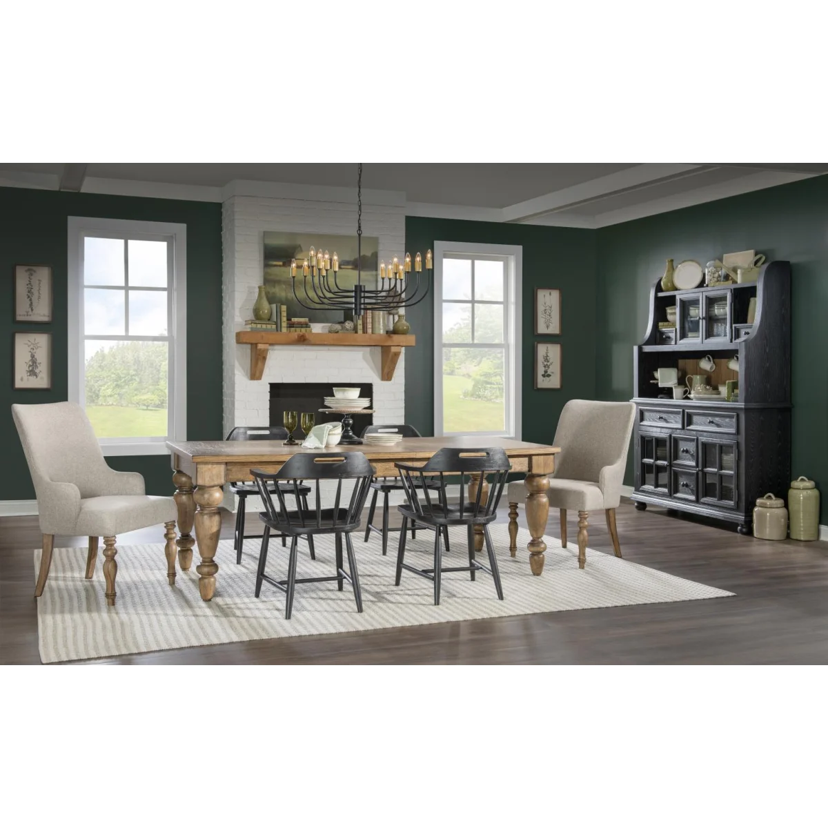 Spindle Back Arm Chair W. Handle Cut Out Chairs & Benches black 9