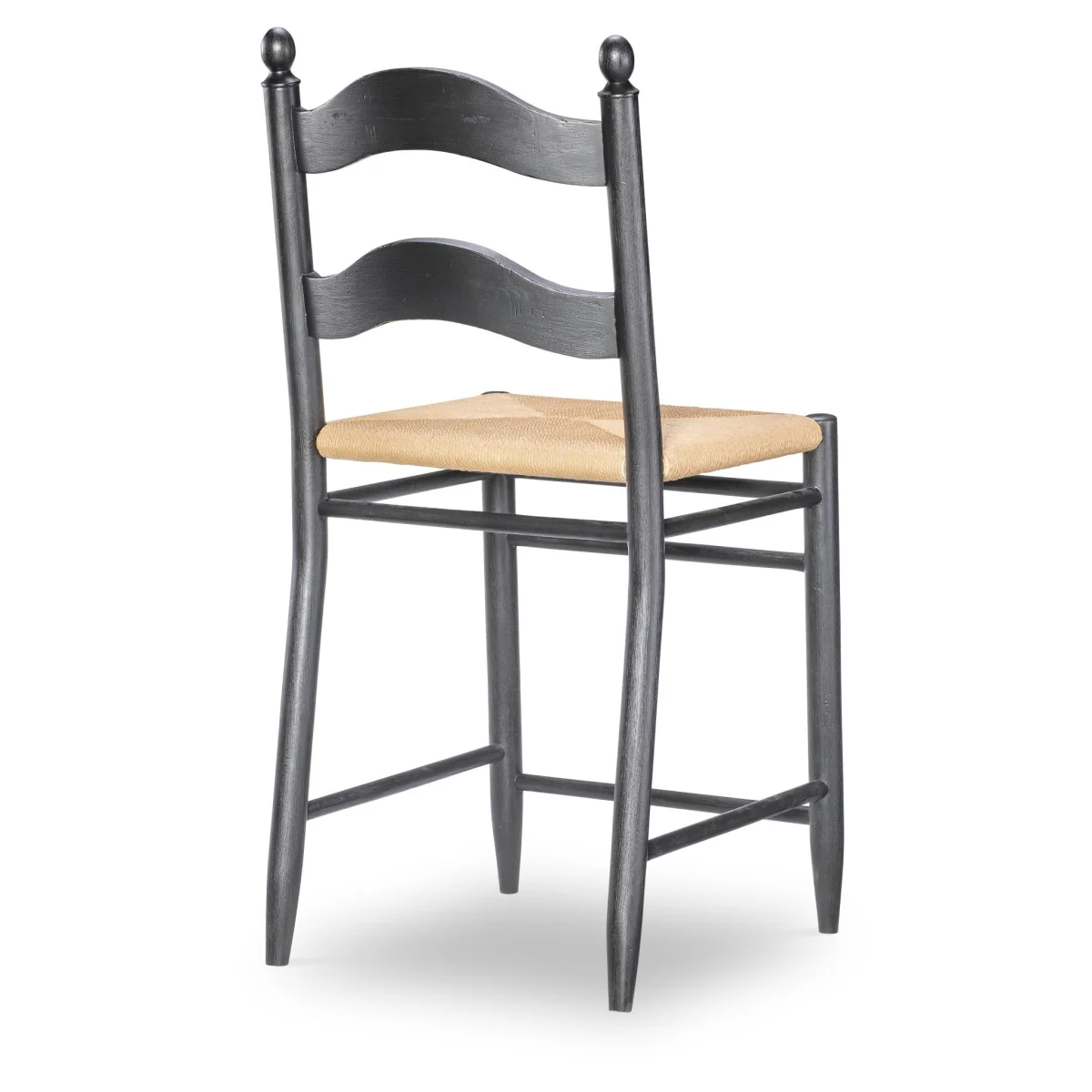 Rush Seat Ladder Back Counter Height Chair Chairs & Benches black 6