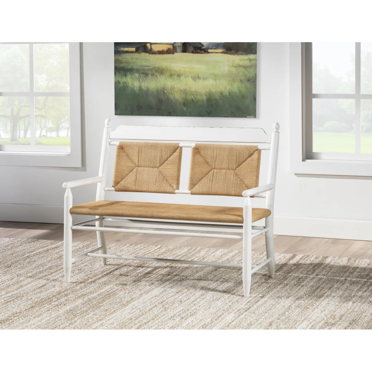 Rush Seat Bench Chairs & Benches Chairs & Benches 7