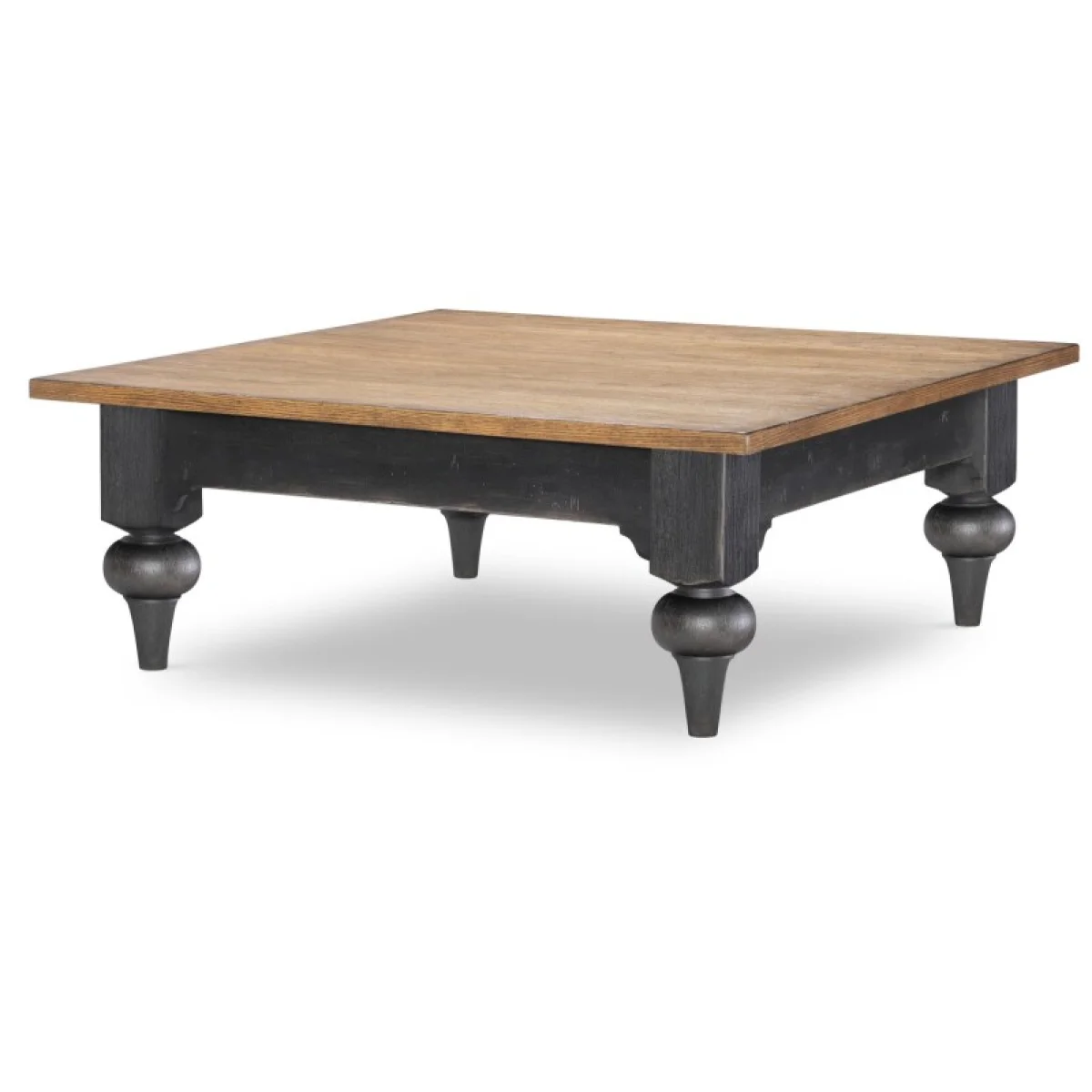 Square Cocktail Table Cocktail & Coffee Tables Barnwood Oak And Kettle Black 6