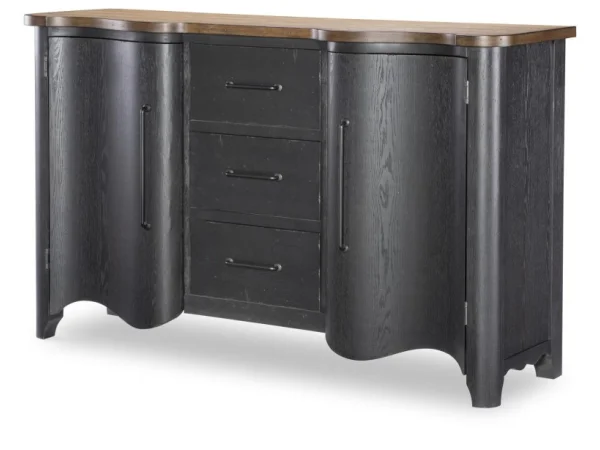 Door Chest 3 Drw Chests Barnwood Oak And Kettle Black