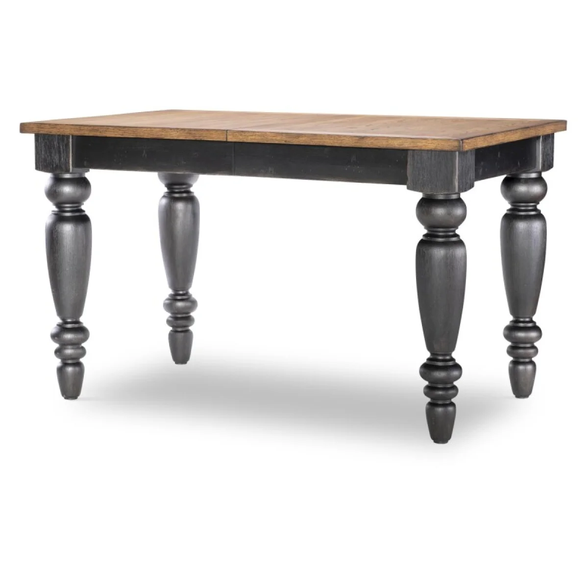 Chimney Leg Counter Height Table Dining Tables Barnwood Oak And Kettle Black 4
