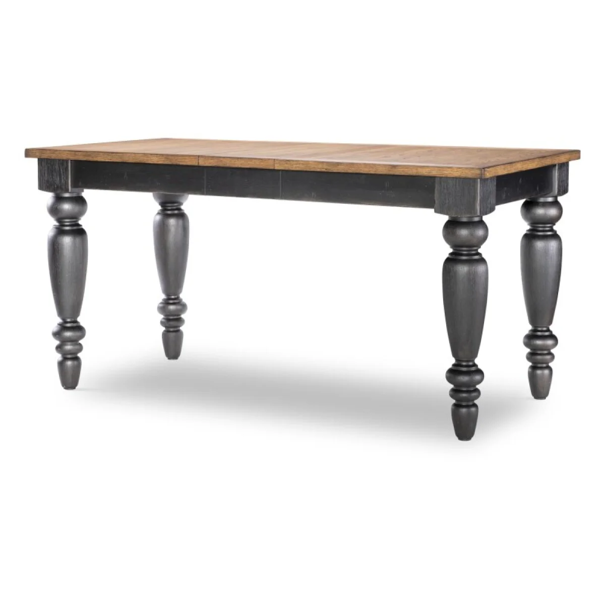 Chimney Leg Counter Height Table Dining Tables Barnwood Oak And Kettle Black 7