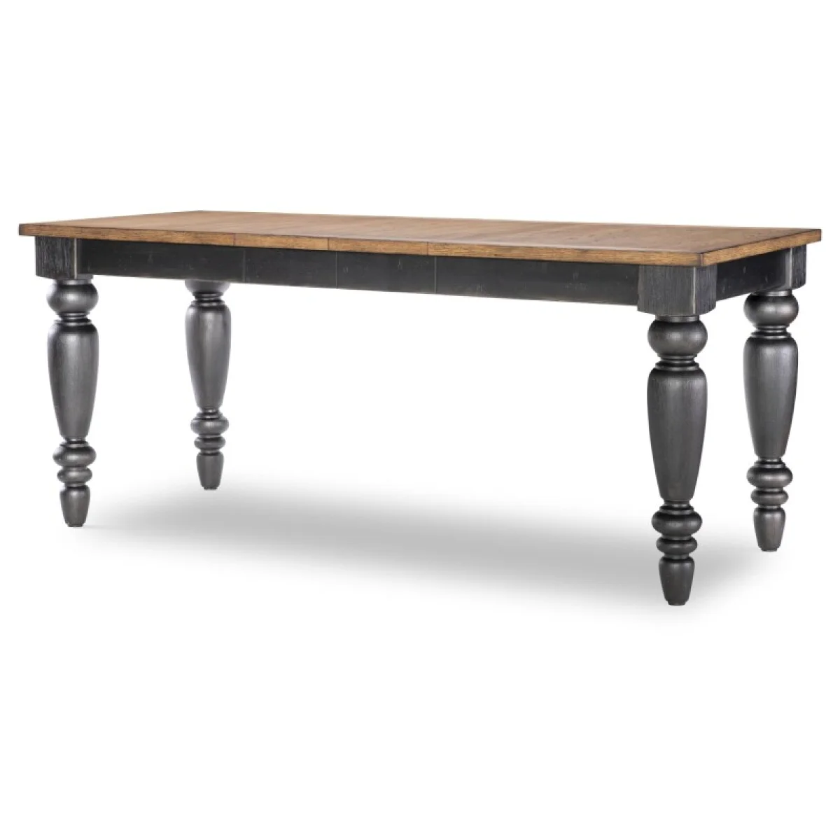 Chimney Leg Counter Height Table Dining Tables Barnwood Oak And Kettle Black 9