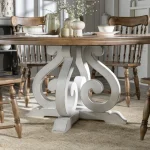 Round Dining Table Dining Tables Barnwood Oak And Picket Fence 23