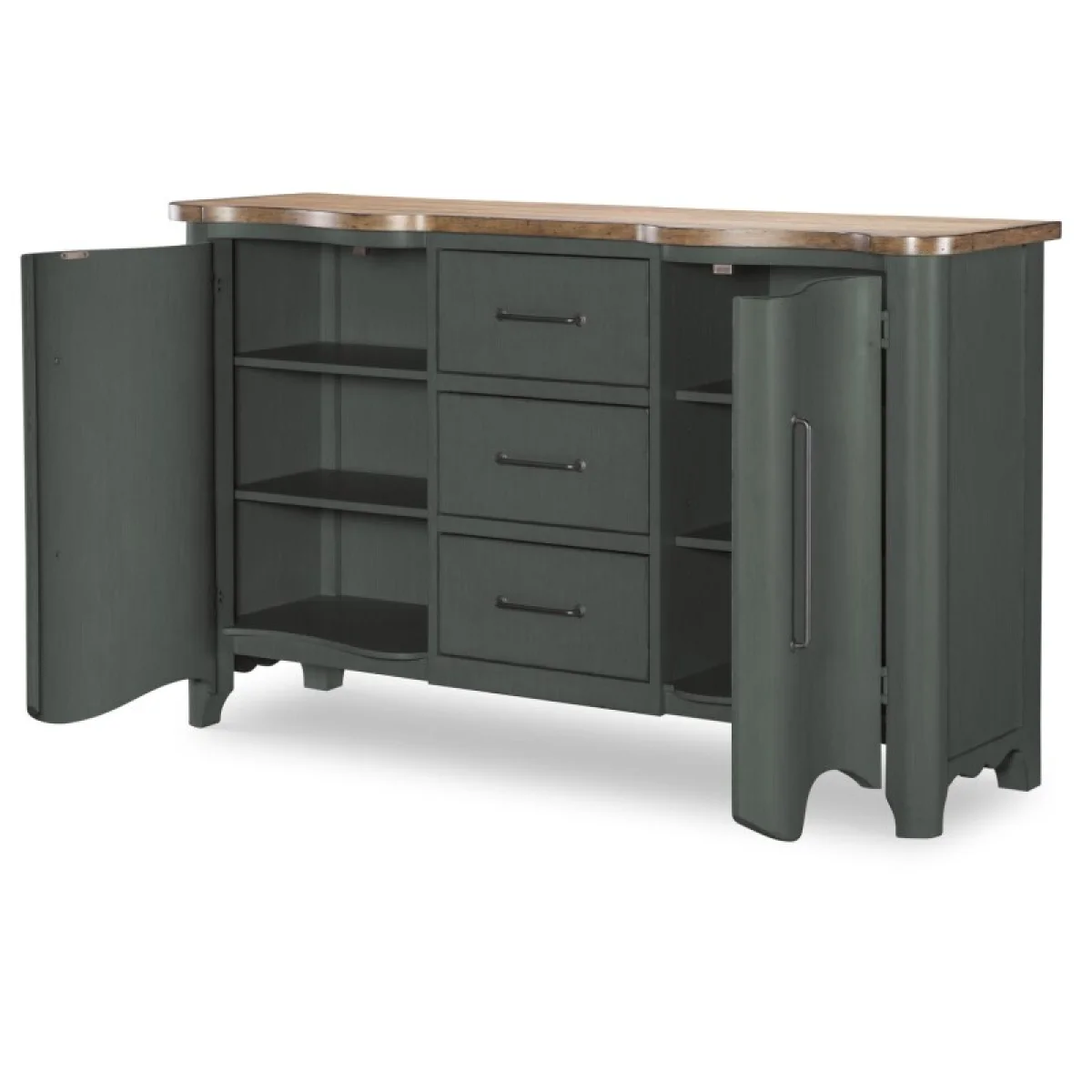 Door Chest 3 Drw Chests Barnwood Oak And Mallard Green 6