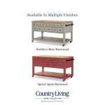 Kitchen Island 6 Drw W/casters Dining Storage Barnwood Oak And Spiced Apple 29