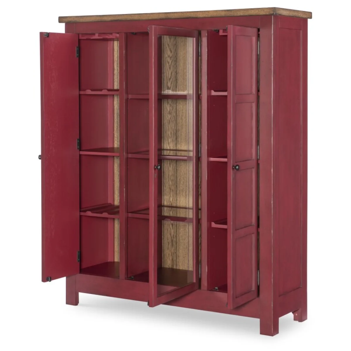 Pie Safe Dining Storage Barnwood Oak And Spiced Apple 7
