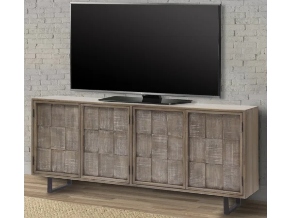 Crossings Casablanca 78 In. Tv Console Entertainment Stands Brown