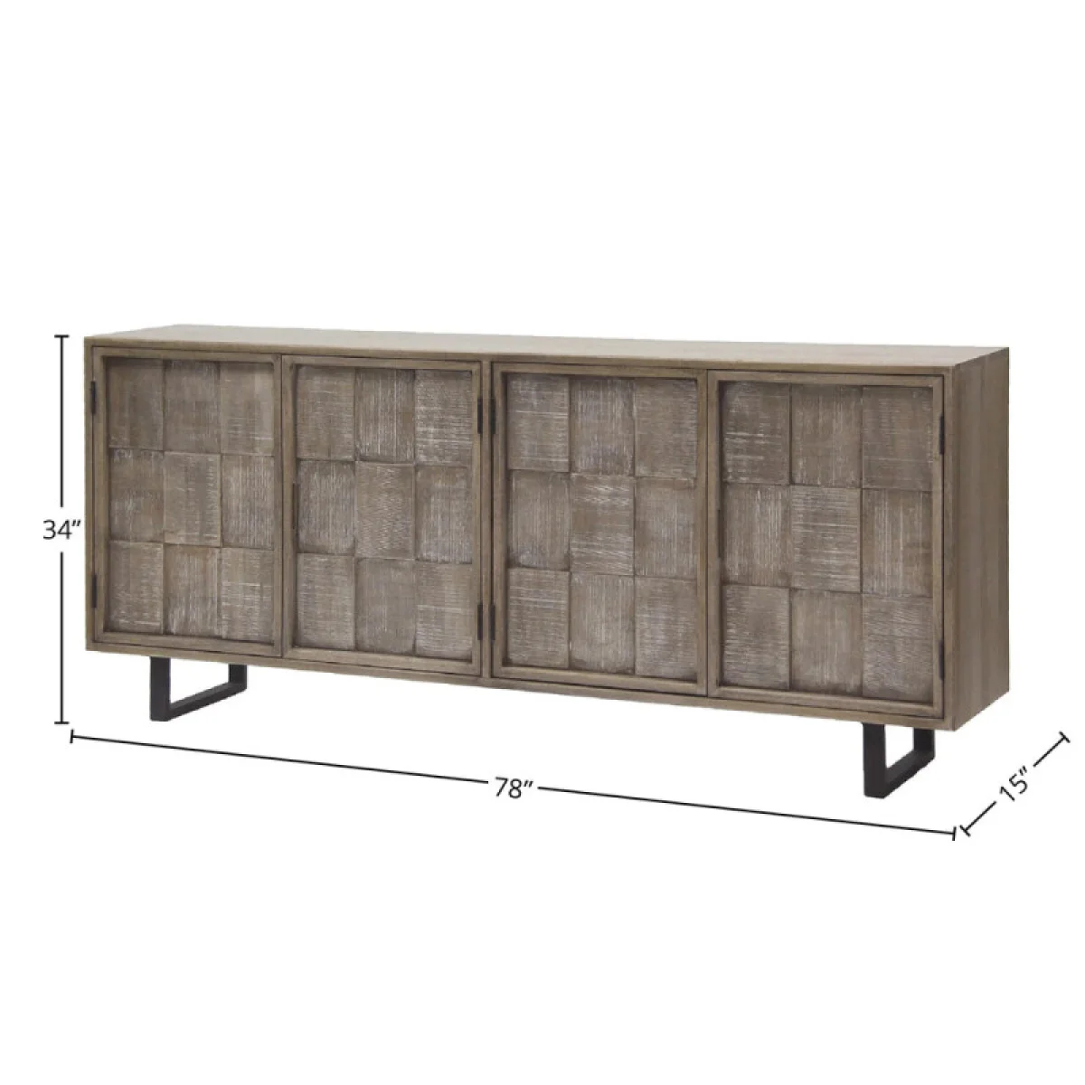 Crossings Casablanca 78 In. Tv Console Entertainment Stands Brown 8