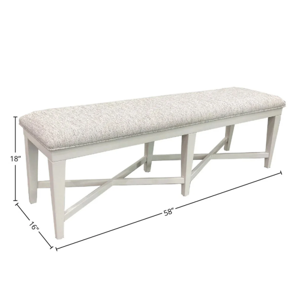 Americana Modern Dining Bench Upholstered 58 In. Chairs & Benches Chairs & Benches 7
