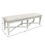 Americana Modern Dining Bench Upholstered 58 In. Chairs & Benches Chairs & Benches 16