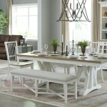 Americana Modern Dining Bench Counter Upholstered 49 In. Chairs & Benches Chairs & Benches 17