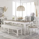 Americana Modern Dining Dining Table 60 In. X 38 In. Rect To 78 In. (18 In. Leaf) Dining Tables Cotton 15