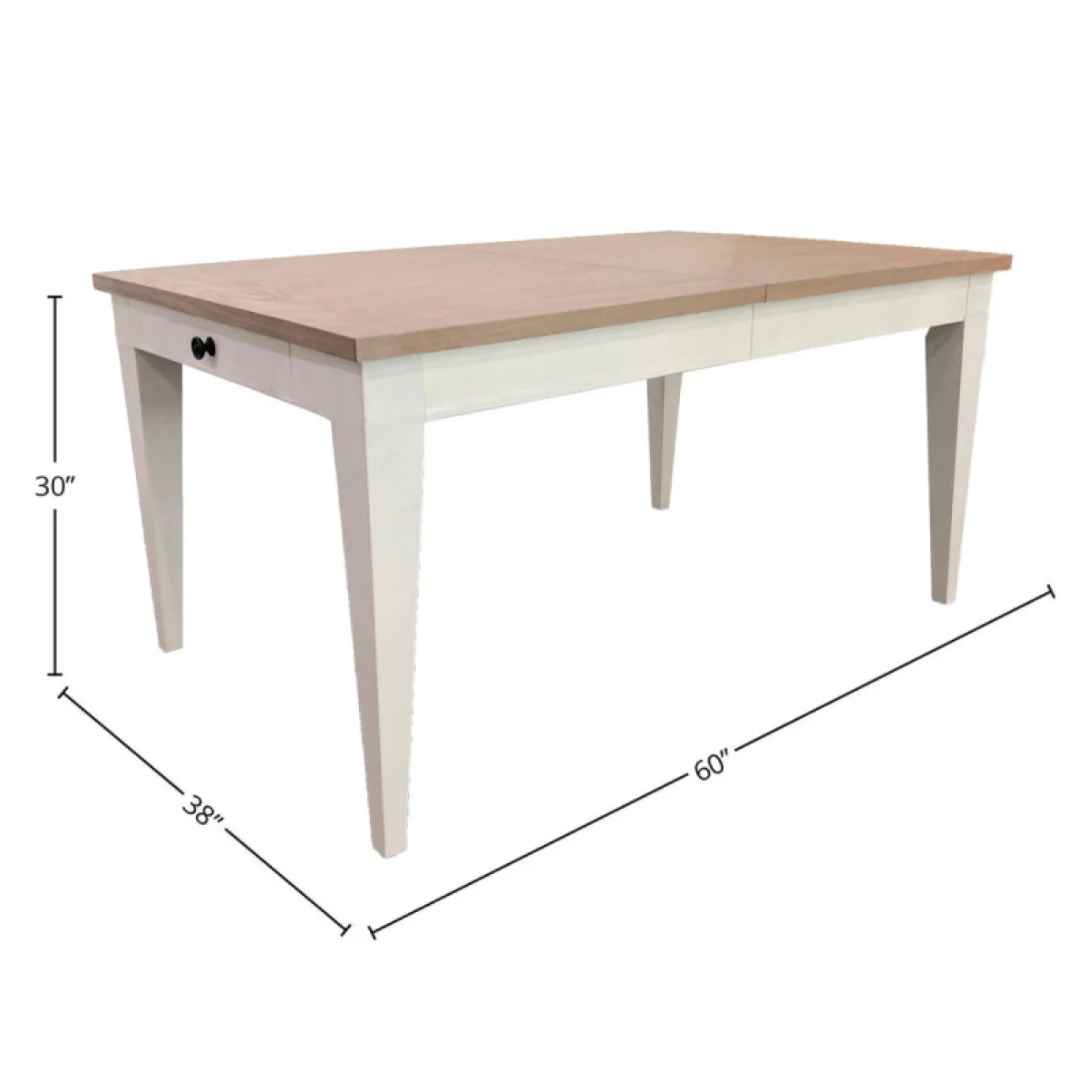 Americana Modern Dining Dining Table 60 In. X 38 In. Rect To 78 In. (18 In. Leaf) Dining Tables Cotton 10