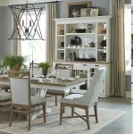 Americana Modern Dining 2pc 69 In. Buffet / Display Hutch With Quartz Insert Dining Storage Cotton 16