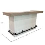 Americana Modern Dining Bar Complete 78 In. With Quartz Barstools Barstools 17