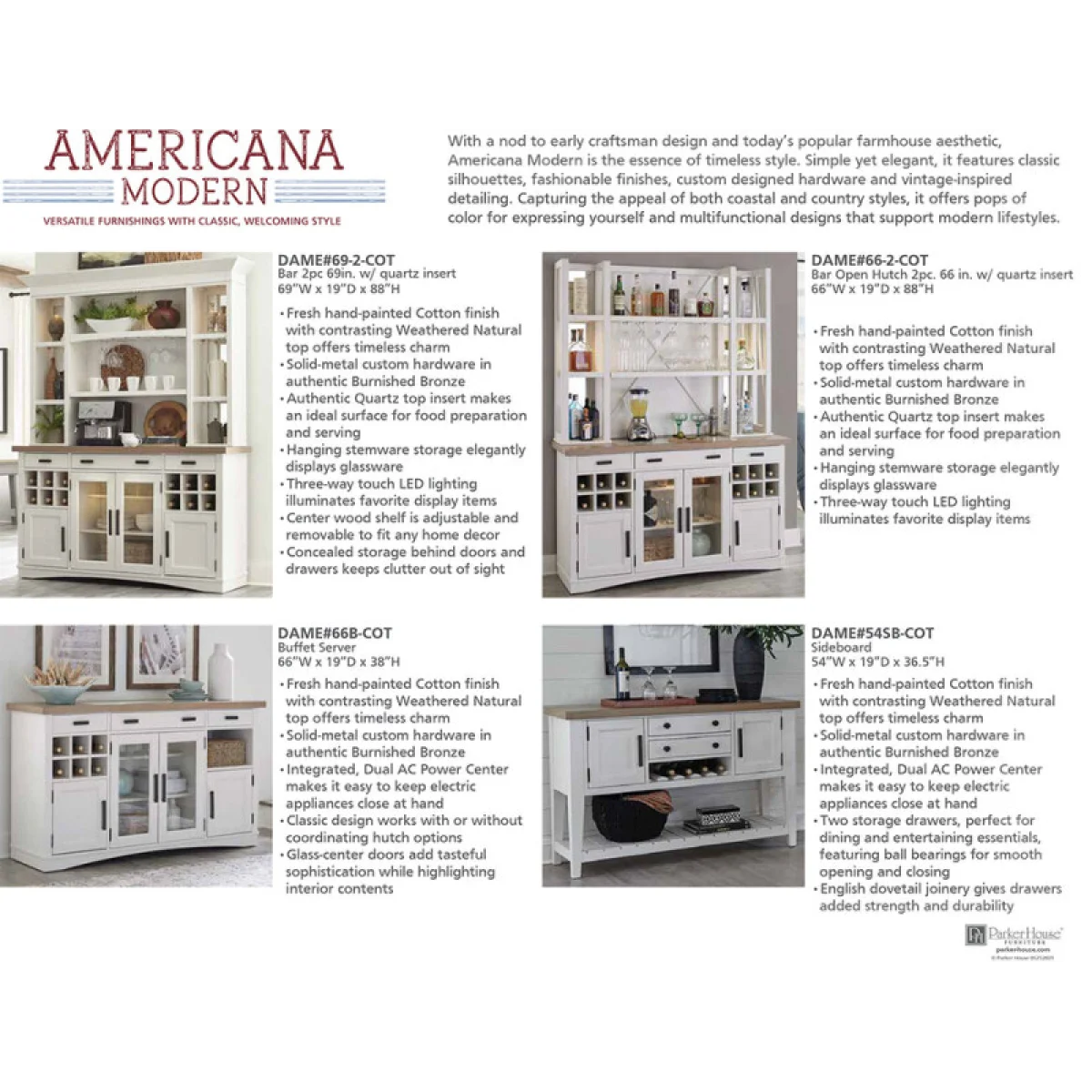 Americana Modern Dining Bar Complete 78 In. With Quartz Barstools Barstools 10
