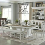 Americana Modern Dining Dining Table 88 In. X 42 In. Trestle To 112 In. (24 In. Butterfly Leaf)