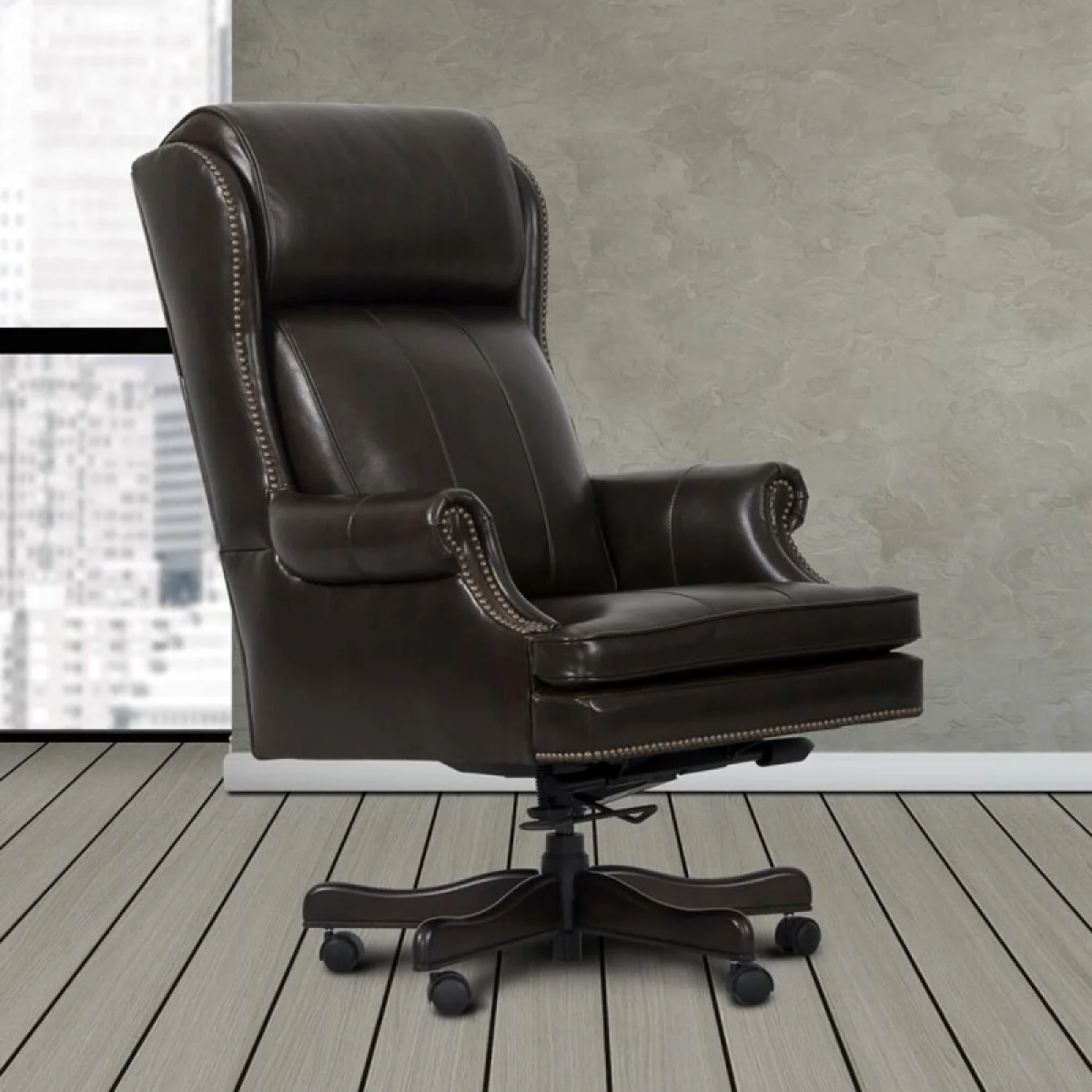 Dc#105-pbr – Desk Chair Leather Desk Chair Office Chairs Brown 4