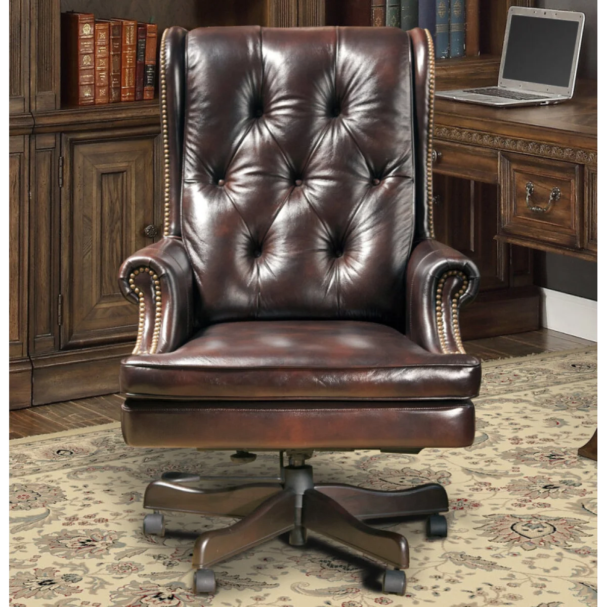 Dc#112-ha – Desk Chair Leather Desk Chair Office Chairs Brown 7