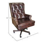 Dc#112-ha – Desk Chair Leather Desk Chair Office Chairs Brown 18