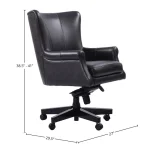 Dc#129 Cyclone – Desk Chair Leather Desk Chair Office Chairs black 19