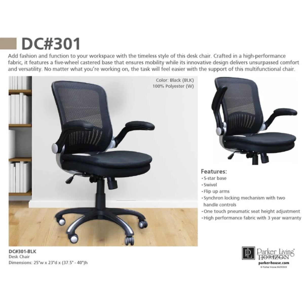 Dc#301-blk – Desk Chair Fabric Desk Chair Office Chairs black 10