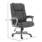 Dc#314hd-cha – Desk Chair Fabric Heavy Duty Desk Chair – 400 Lb. Office Chairs Charcoal 9