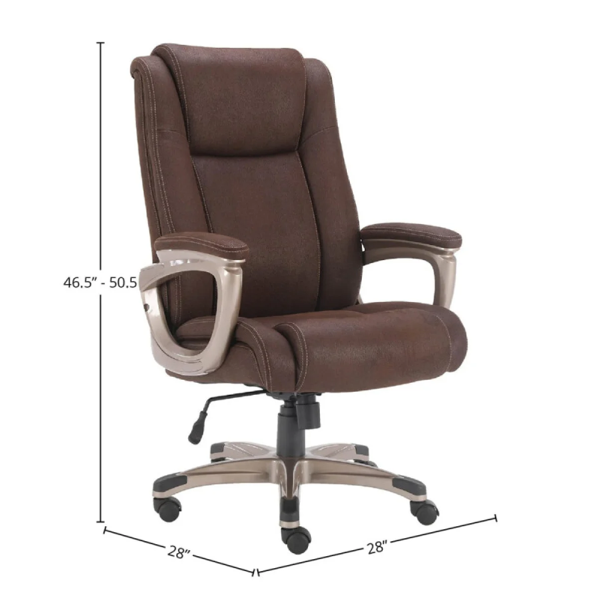 Dc#314hd-dk – Desk Chair Fabric Heavy Duty Desk Chair – 400 Lb. Office Chairs Brown 6