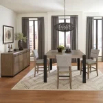 Cedar Fork Dining Square Counter Height Table Dining Tables Brown 16