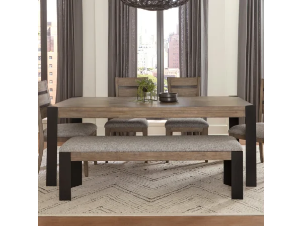 Cedar Fork Dining Rectangle Leg Table Dining Tables Brown