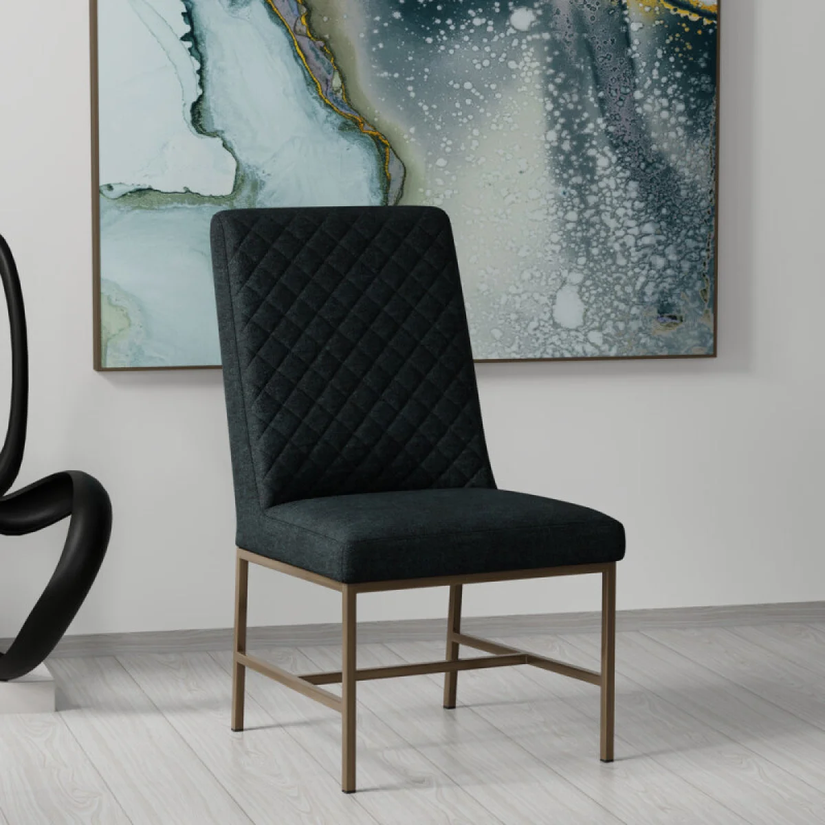 Diamond Elise Navy Dining Chair (2/ctn – Sold In Pairs) Chairs blue 4