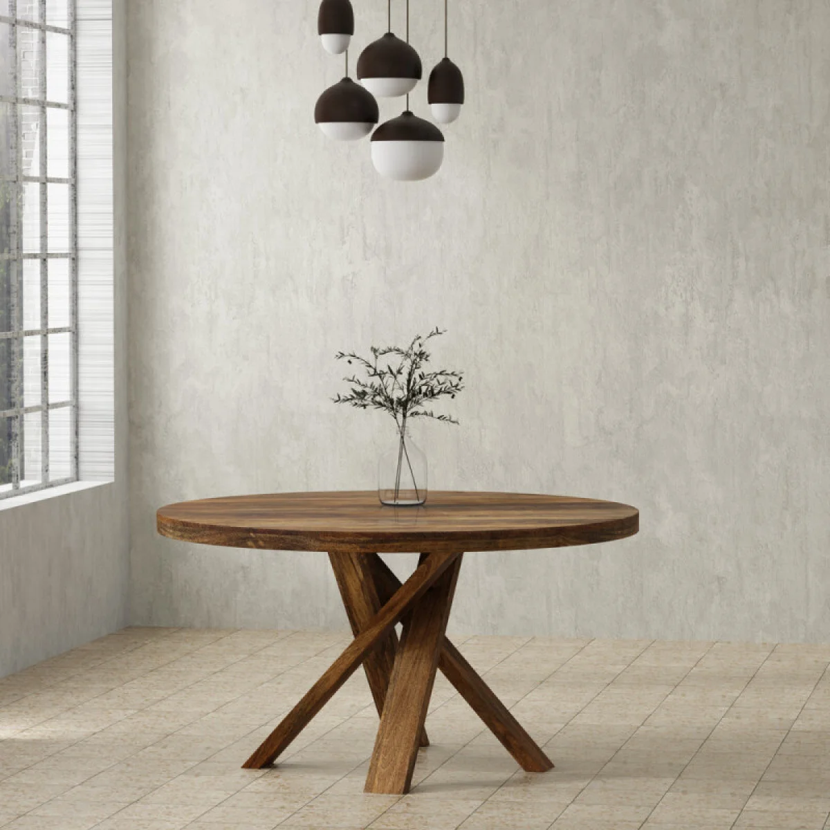 Crossings Downtown 60” Round Dining Table Dining Tables Amber 4