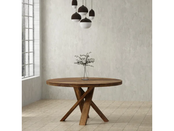 Crossings Downtown 60” Round Dining Table Dining Tables Amber