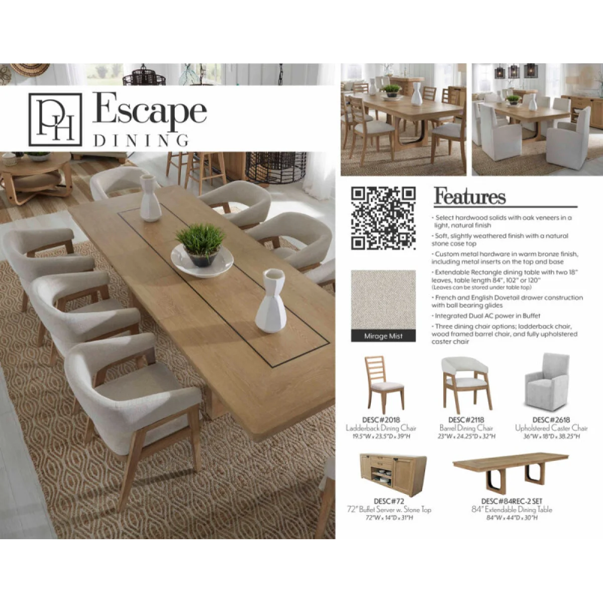 Escape Dining Ladderback Chair (2/ctn – Sold In Pairs) Chairs & Benches Brown 10