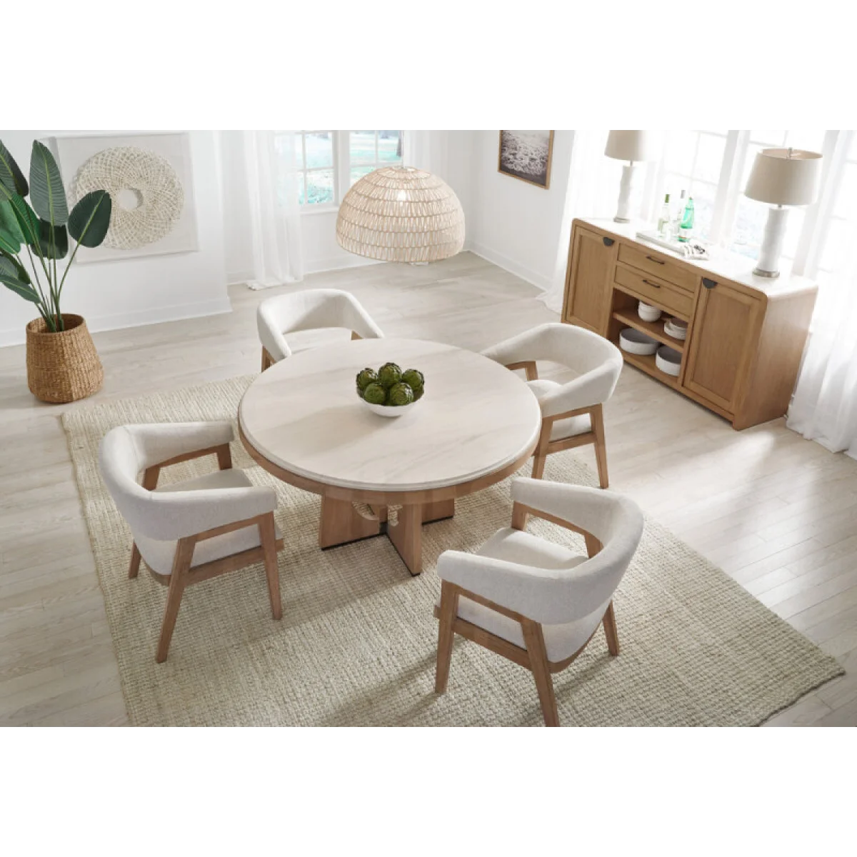 Escape Dining 72″ Buffet Server With Stone Top Dining Storage Brown 7