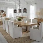 Escape Dining 84″ Rectangular Table W/ 2x 18″ Leaves Dining Tables Cream 13