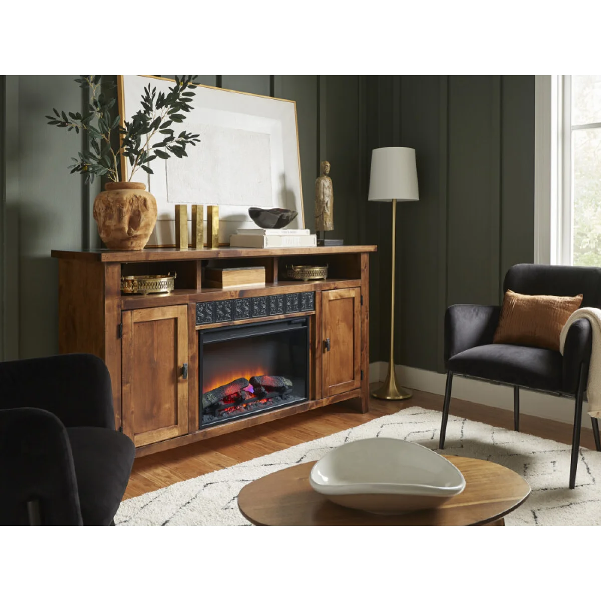 Alder Grove 63″ Fireplace Console Fireplaces Aspen Home 6