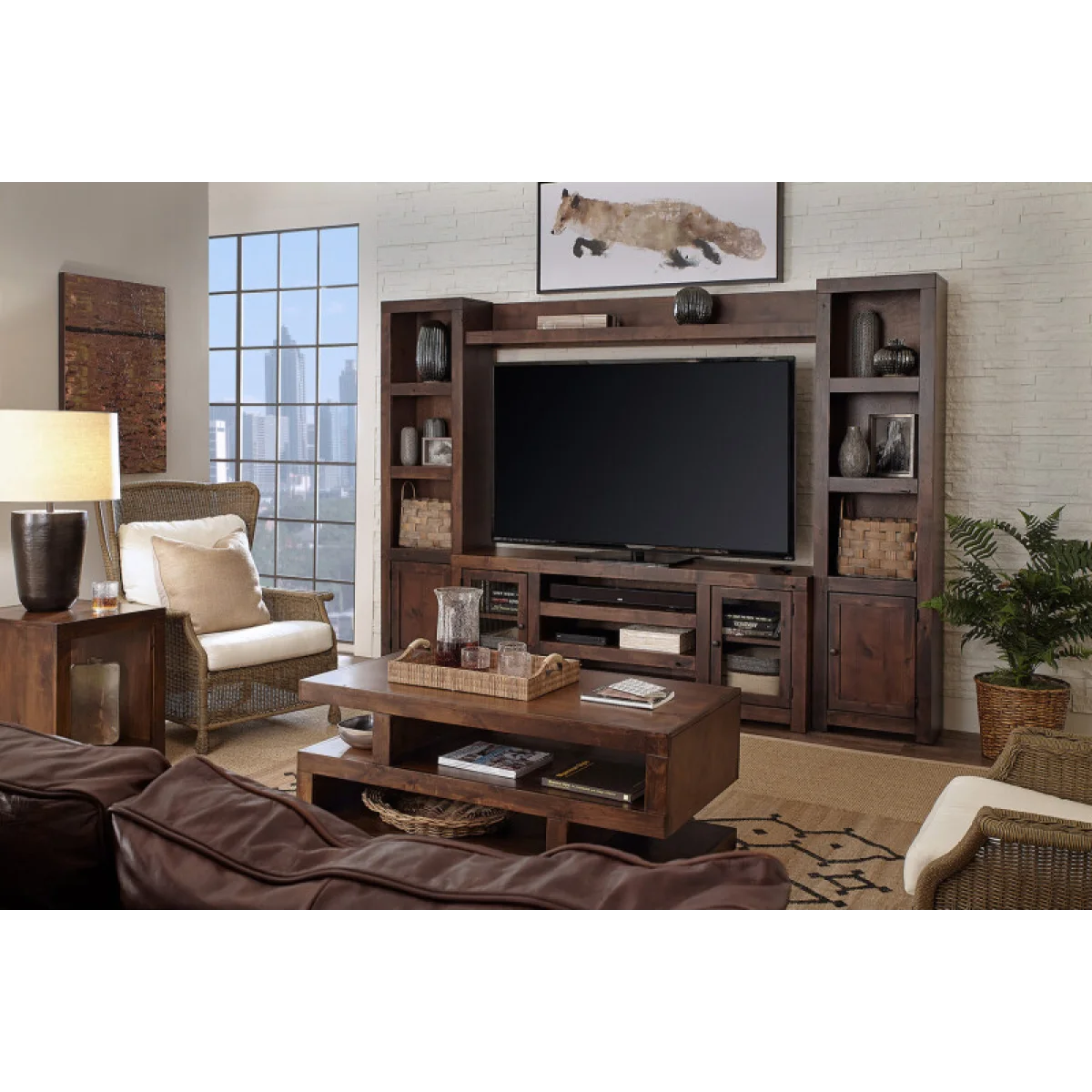Contemporary Alder Entertainment Wall DL5GROUP Entertainment Stands Aspen Home 7