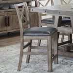 Lodge Dining Counter Chair Upholstered (2/ctn Sold In Pairs) Chairs & Benches Brown 10