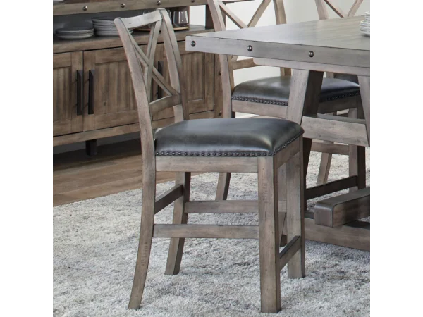 Lodge Dining Counter Chair Upholstered (2/ctn Sold In Pairs) Chairs & Benches Brown